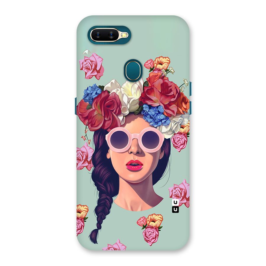 Pretty Girl Florals Illustration Art Back Case for Oppo A11k