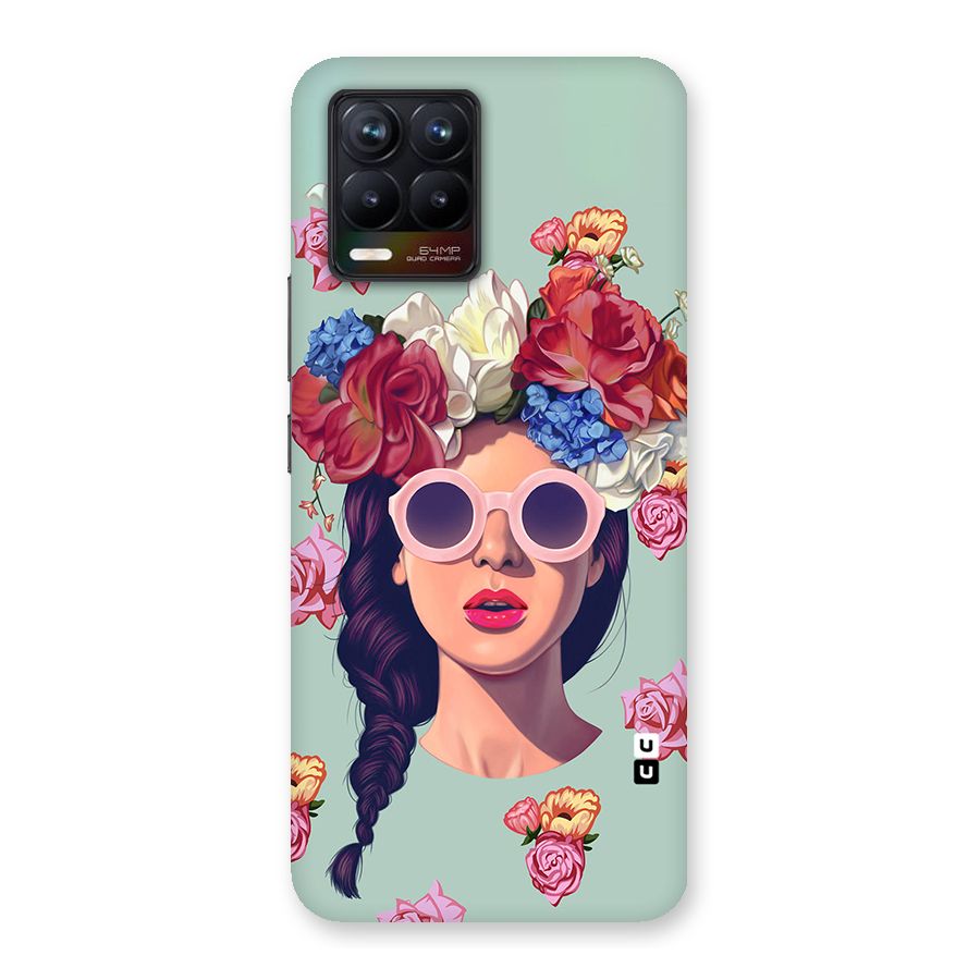 Pretty Girl Florals Illustration Art Back Case for Realme 8