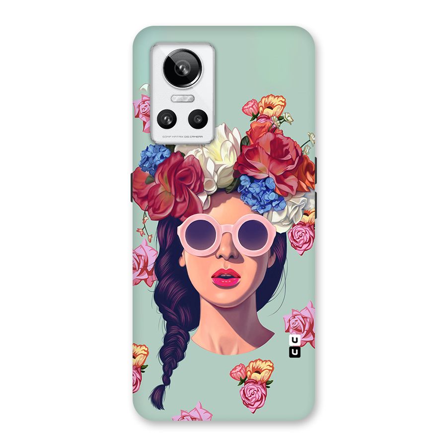 Pretty Girl Florals Illustration Art Back Case for Realme GT Neo 3