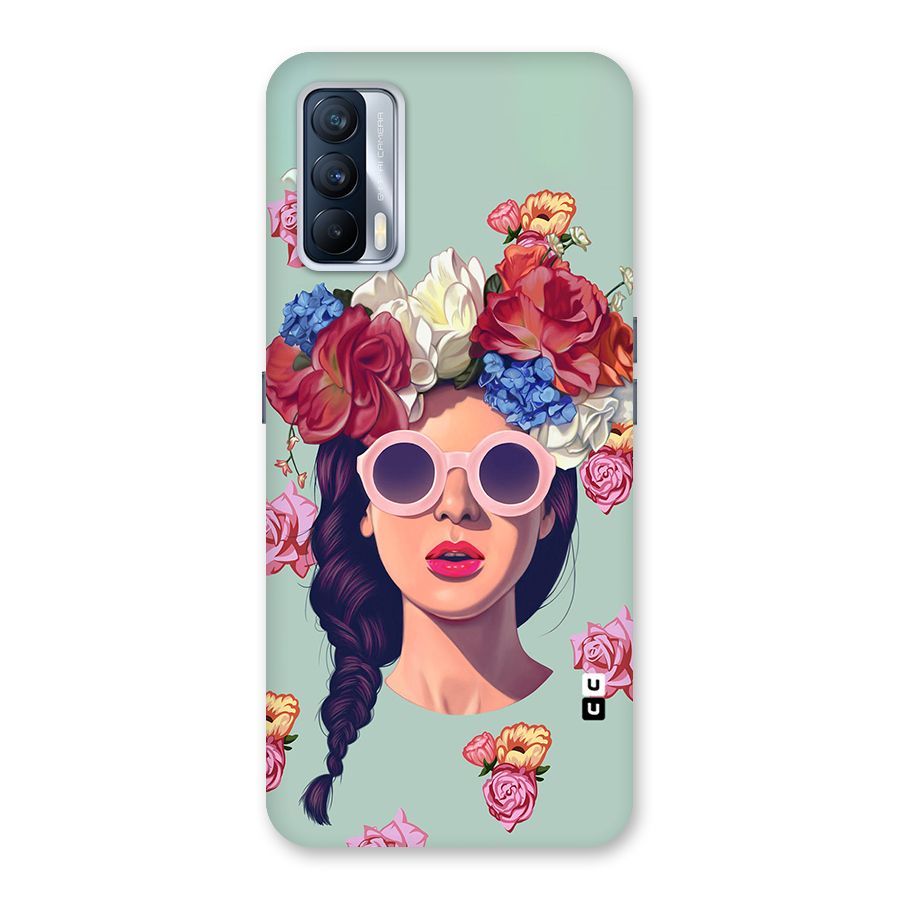 Pretty Girl Florals Illustration Art Back Case for Realme X7