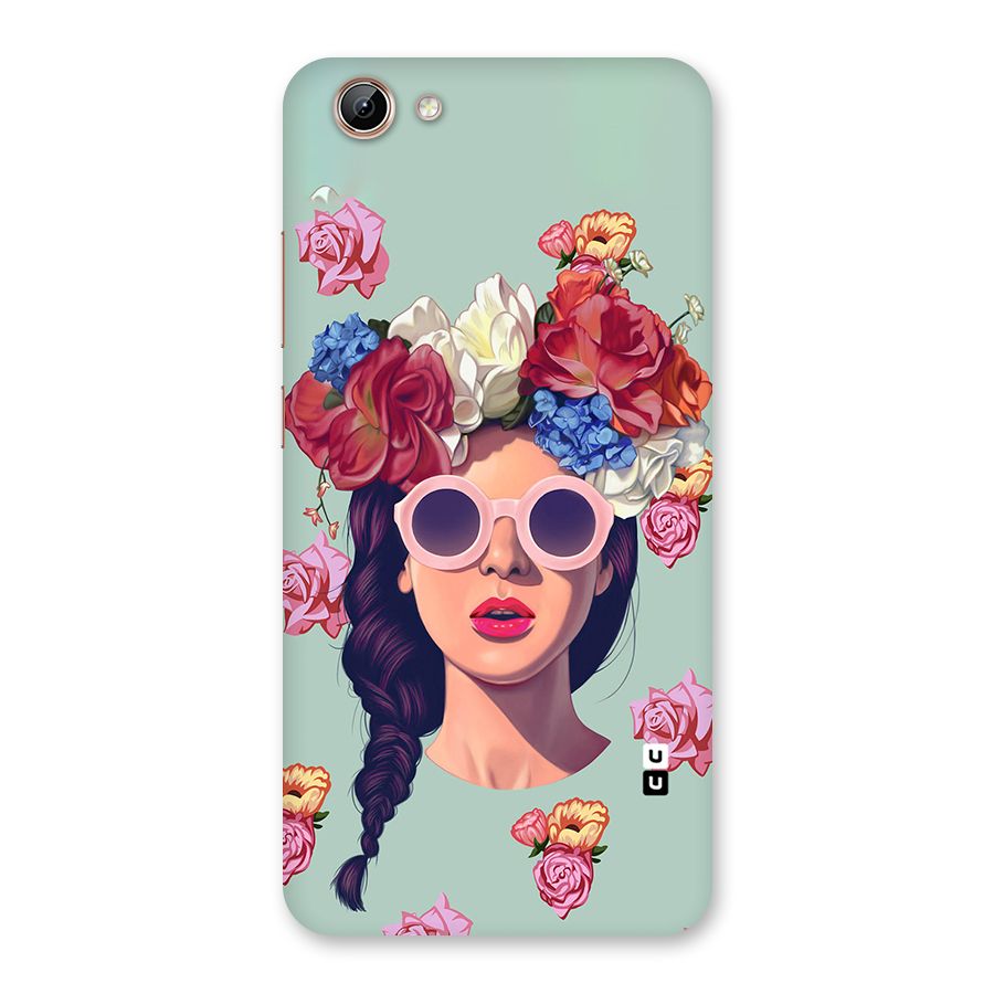 Pretty Girl Florals Illustration Art Back Case for Vivo Y71i