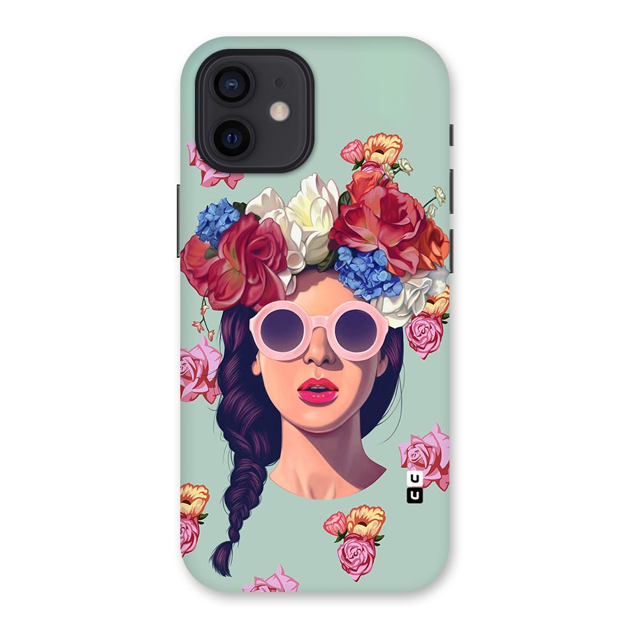 Pretty Girl Florals Illustration Art Back Case for iPhone 12