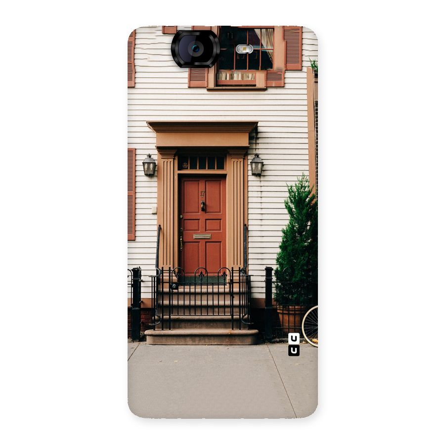 Pretty Orange Door Back Case for Canvas Knight A350