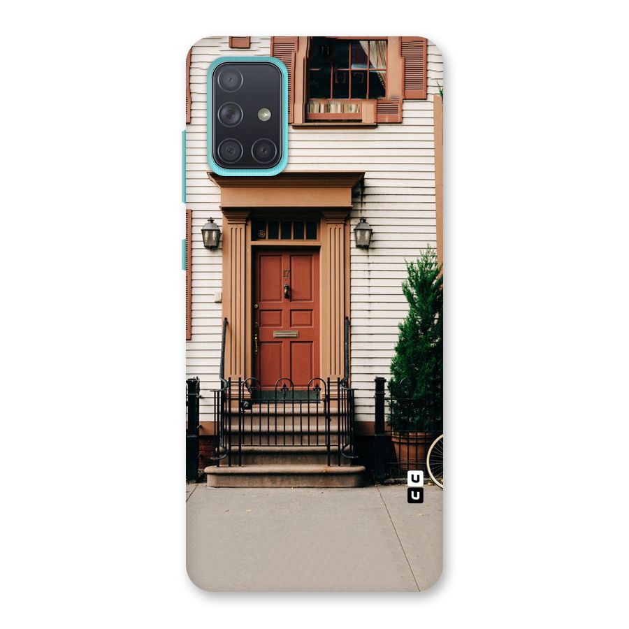 Pretty Orange Door Back Case for Galaxy A71
