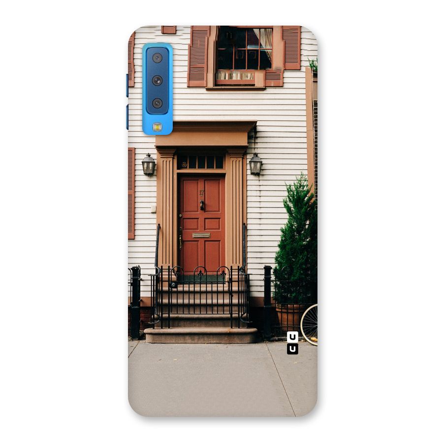 Pretty Orange Door Back Case for Galaxy A7 (2018)