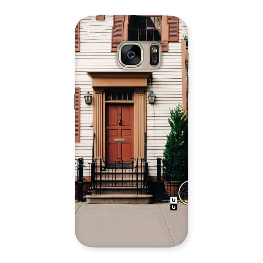 Pretty Orange Door Back Case for Galaxy S7