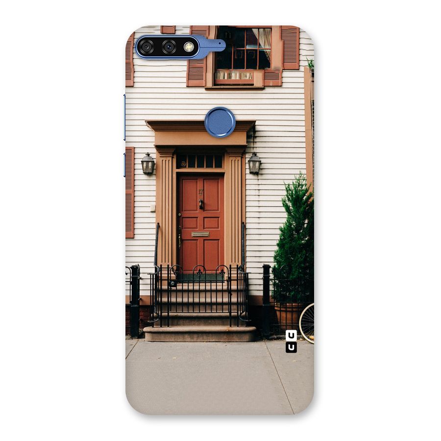 Pretty Orange Door Back Case for Honor 7C
