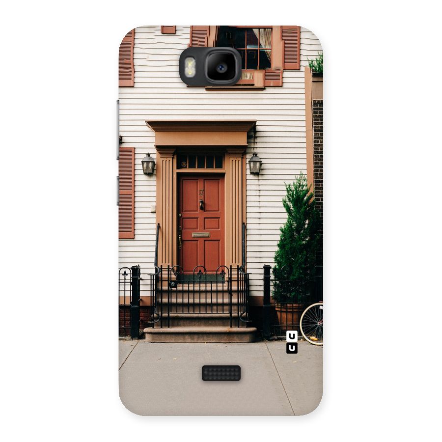 Pretty Orange Door Back Case for Honor Bee
