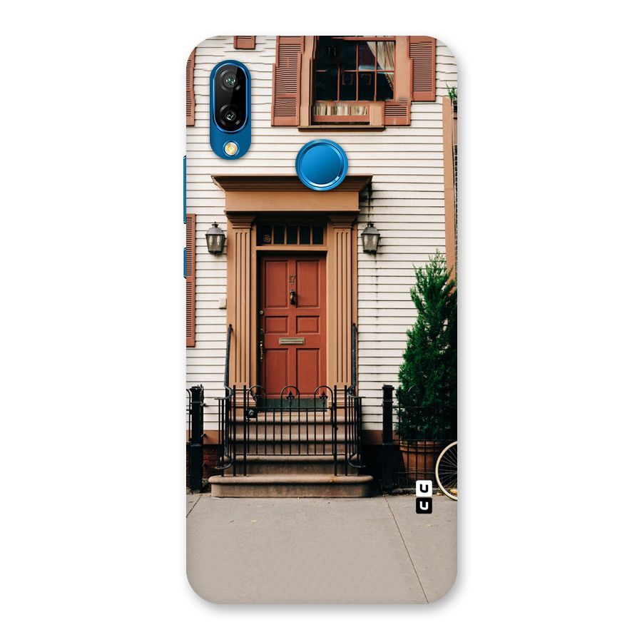 Pretty Orange Door Back Case for Huawei P20 Lite