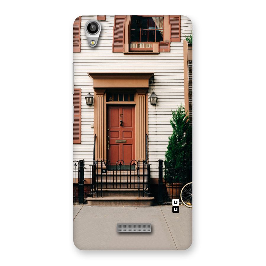 Pretty Orange Door Back Case for Lava-Pixel-V1
