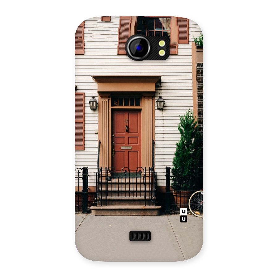 Pretty Orange Door Back Case for Micromax Canvas 2 A110