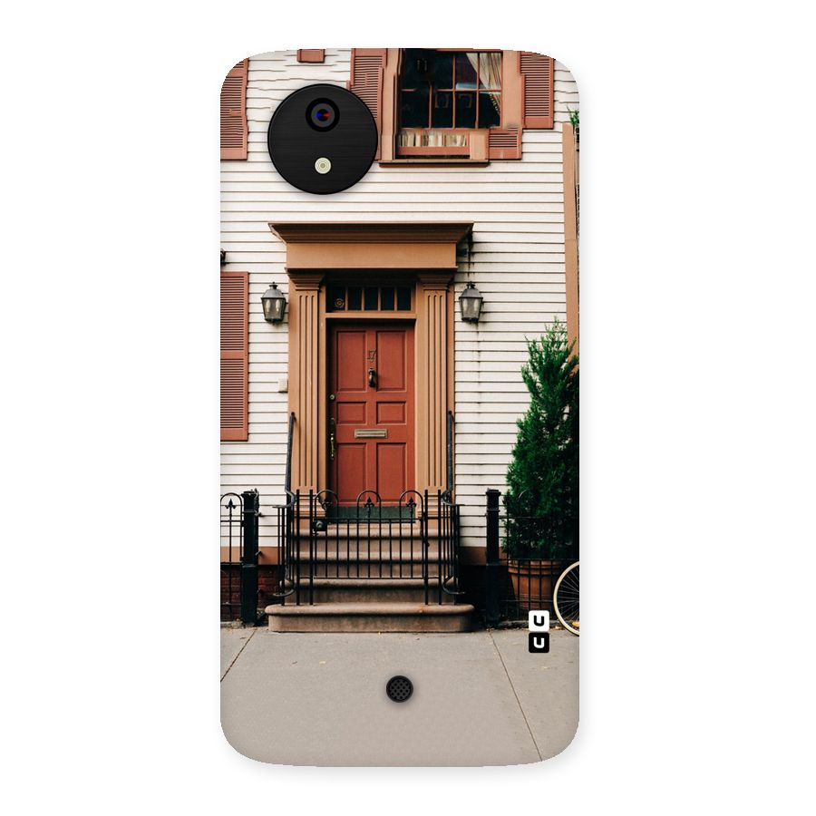 Pretty Orange Door Back Case for Micromax Canvas A1