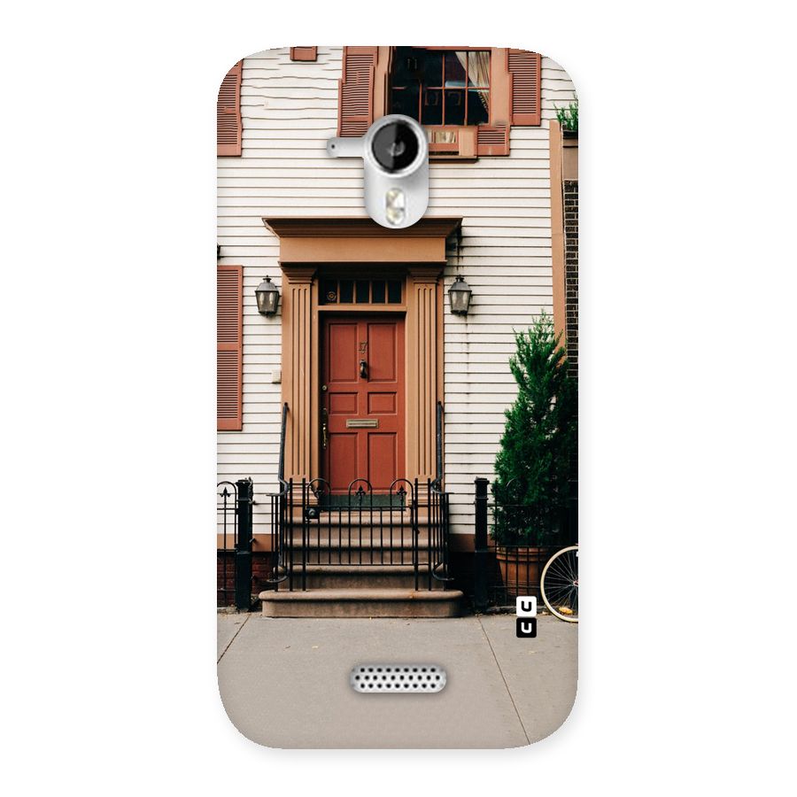 Pretty Orange Door Back Case for Micromax Canvas HD A116