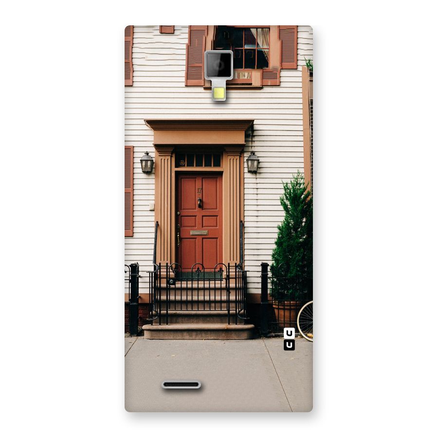 Pretty Orange Door Back Case for Micromax Canvas Xpress A99