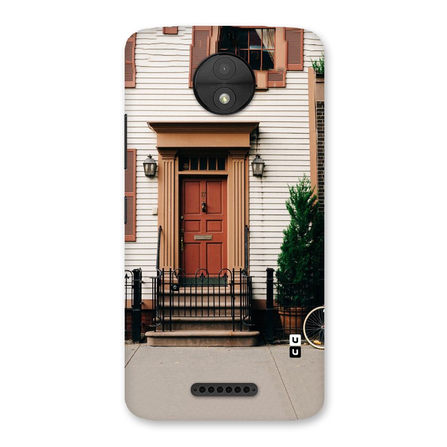 Pretty Orange Door Back Case for Moto C
