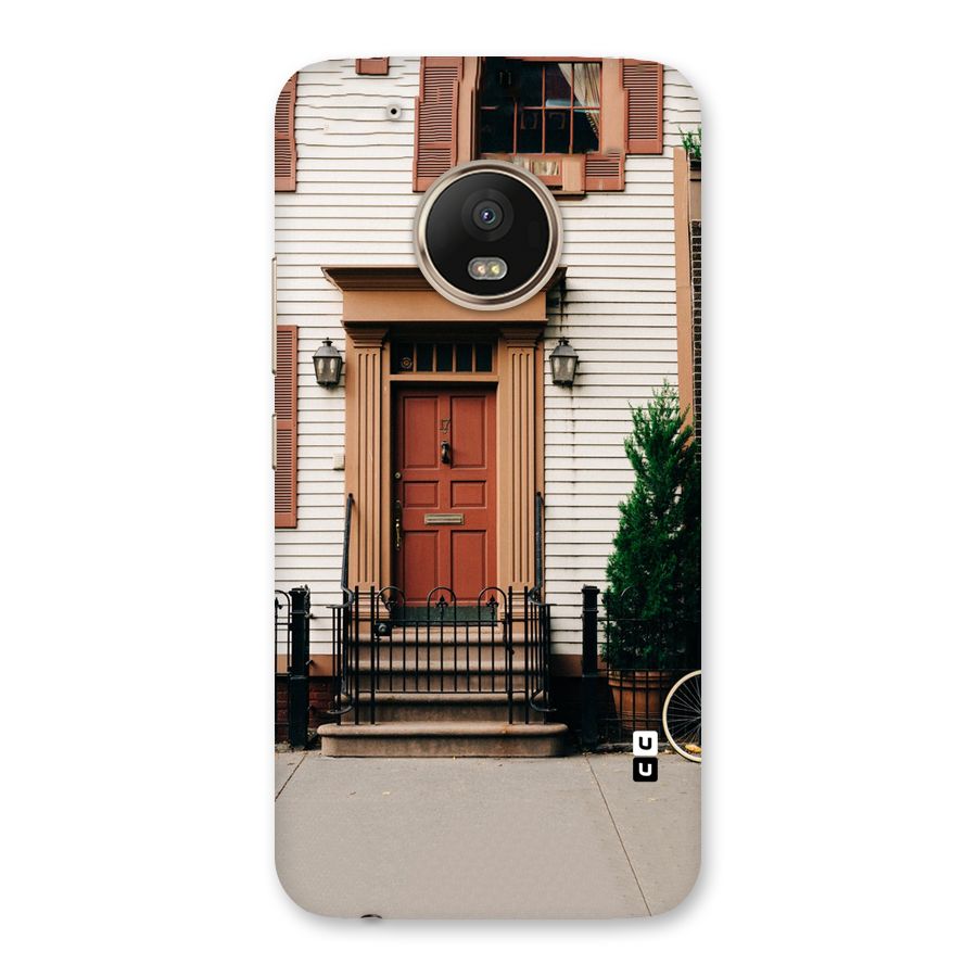 Pretty Orange Door Back Case for Moto G5 Plus
