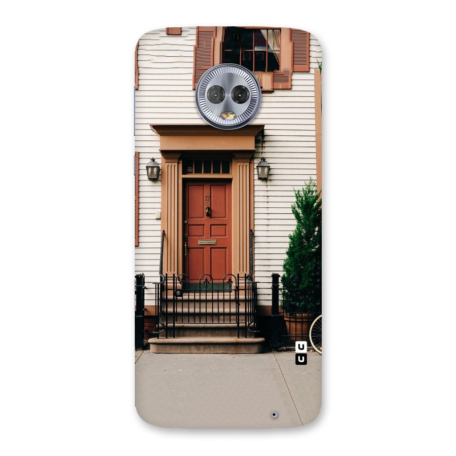 Pretty Orange Door Back Case for Moto G6 Plus