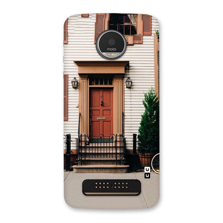 Pretty Orange Door Back Case for Moto Z Play