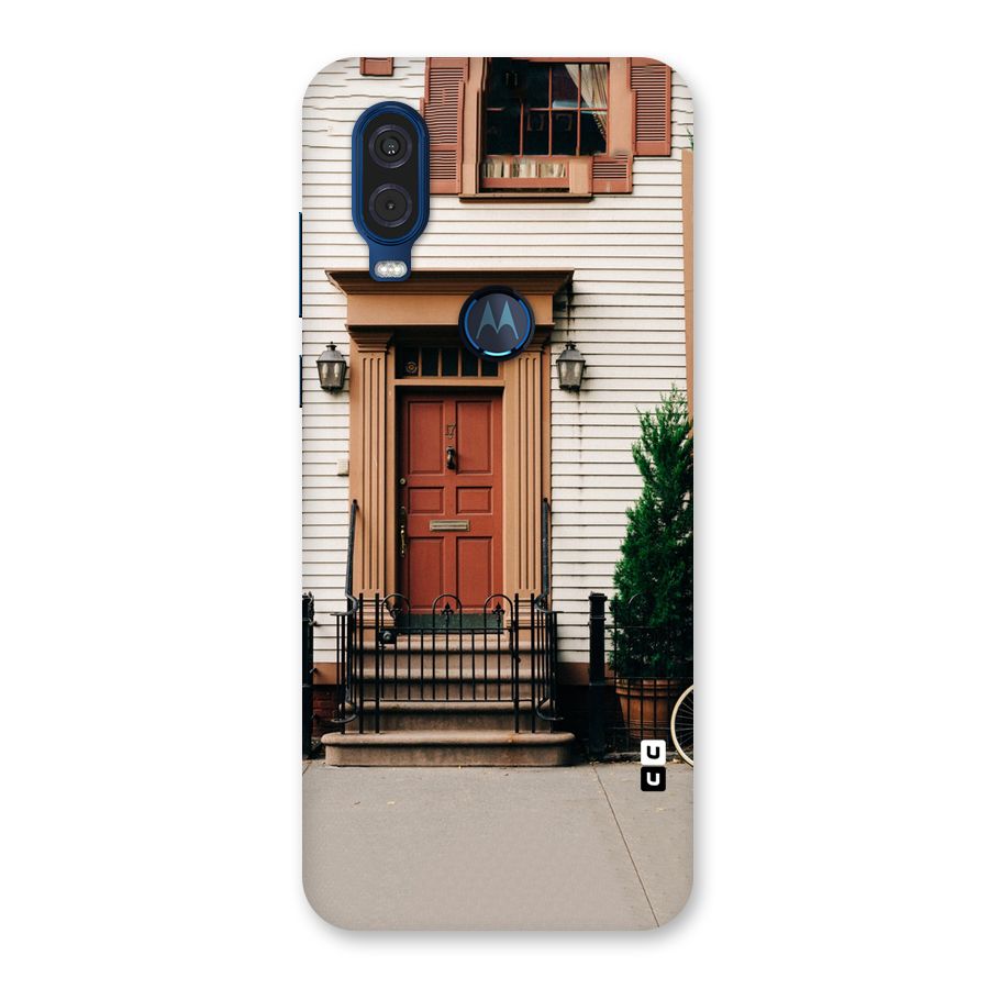 Pretty Orange Door Back Case for Motorola One Vision