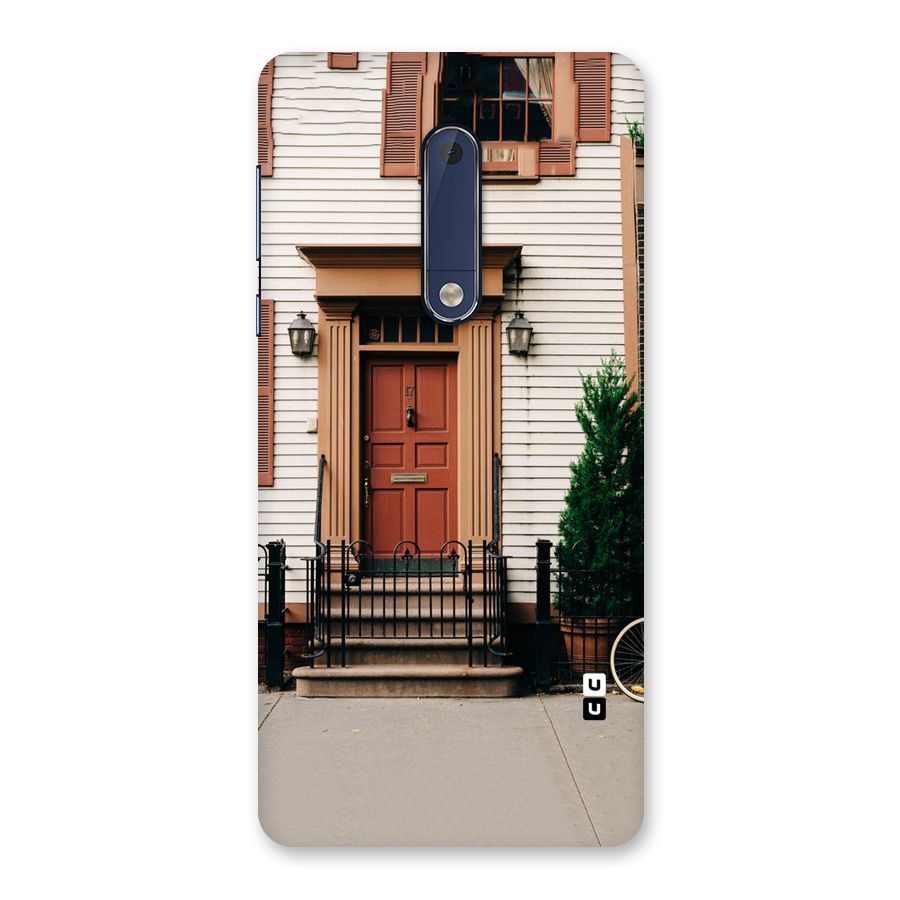 Pretty Orange Door Back Case for Nokia 5