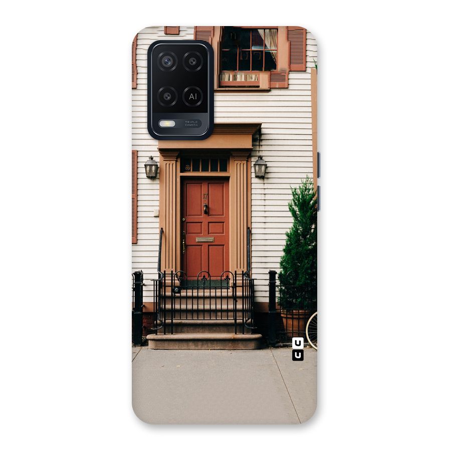 Pretty Orange Door Back Case for Oppo A54