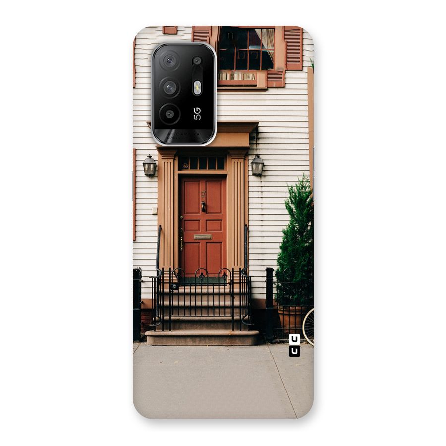 Pretty Orange Door Back Case for Oppo F19 Pro Plus 5G