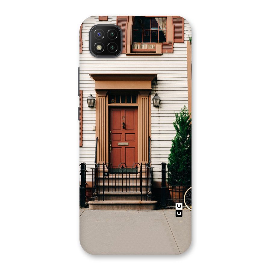 Pretty Orange Door Back Case for Poco C3