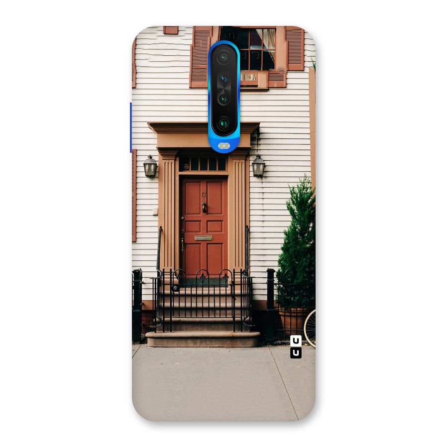 Pretty Orange Door Back Case for Poco X2