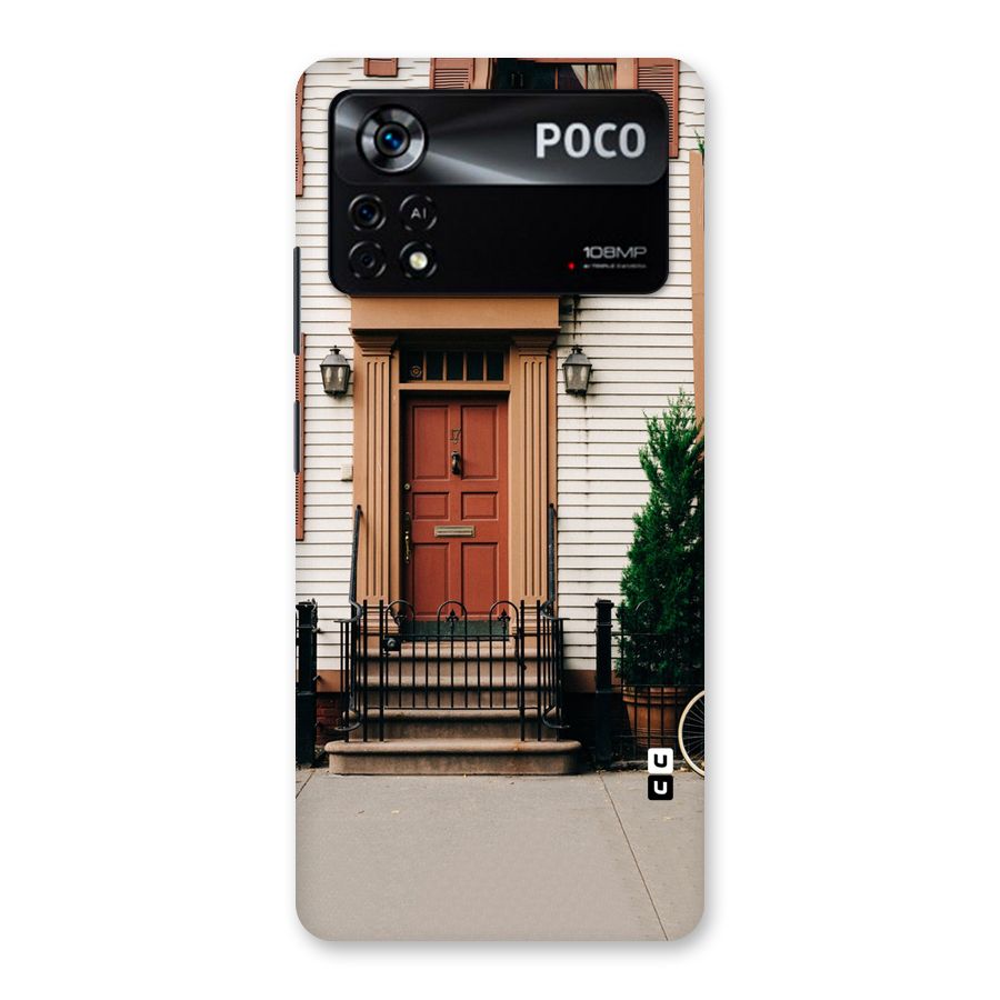 Pretty Orange Door Back Case for Poco X4 Pro 5G