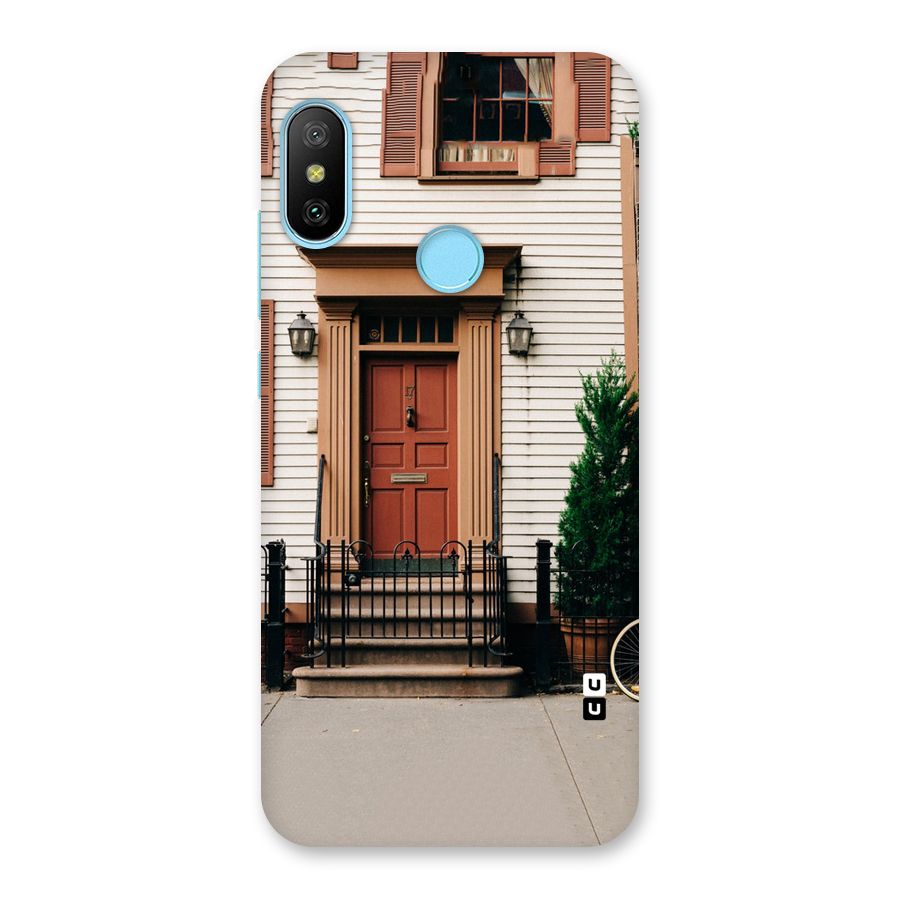 Pretty Orange Door Back Case for Redmi 6 Pro
