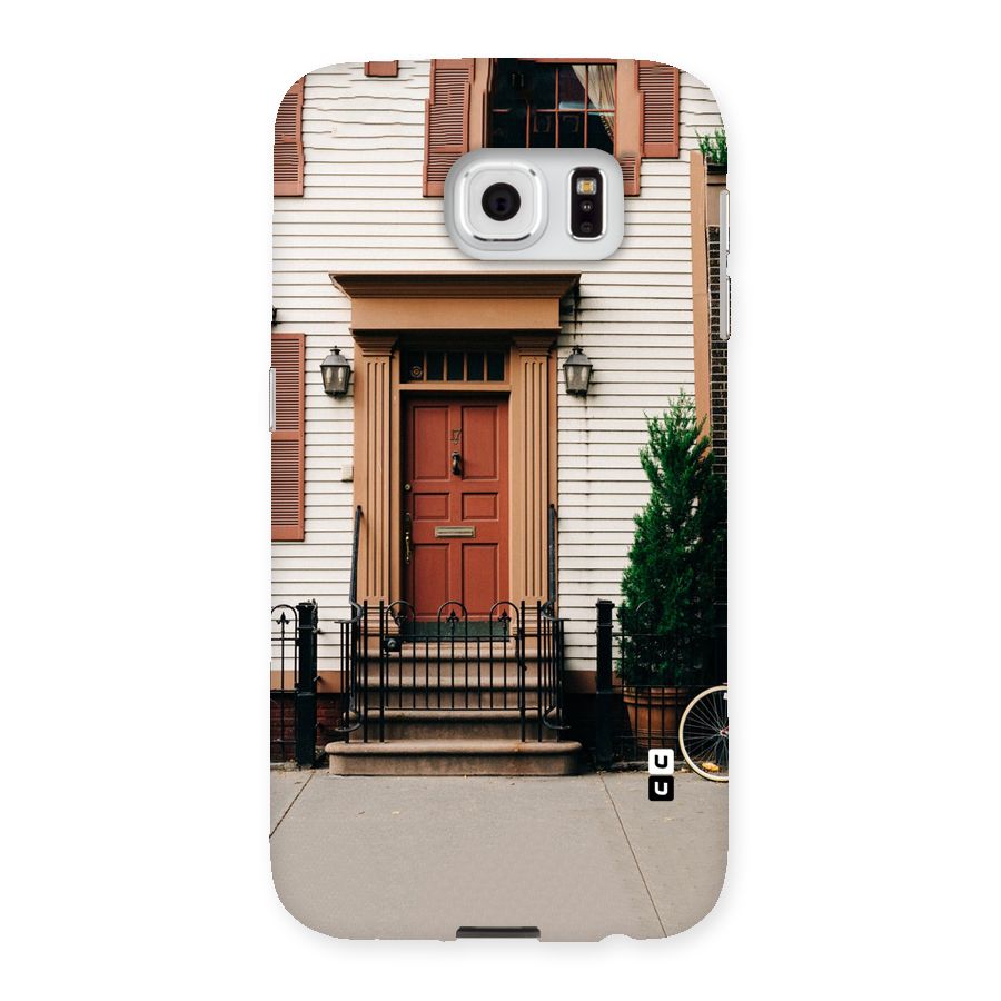 Pretty Orange Door Back Case for Samsung Galaxy S6