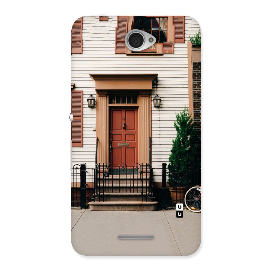 Pretty Orange Door Back Case for Sony Xperia E4