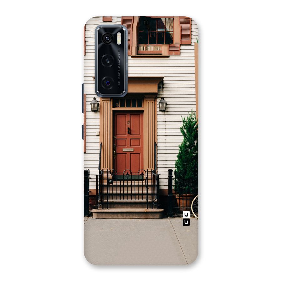 Pretty Orange Door Back Case for Vivo V20 SE