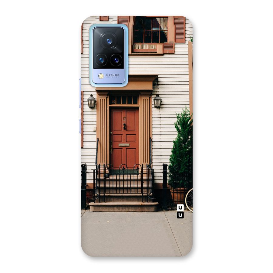 Pretty Orange Door Back Case for Vivo V21 5G