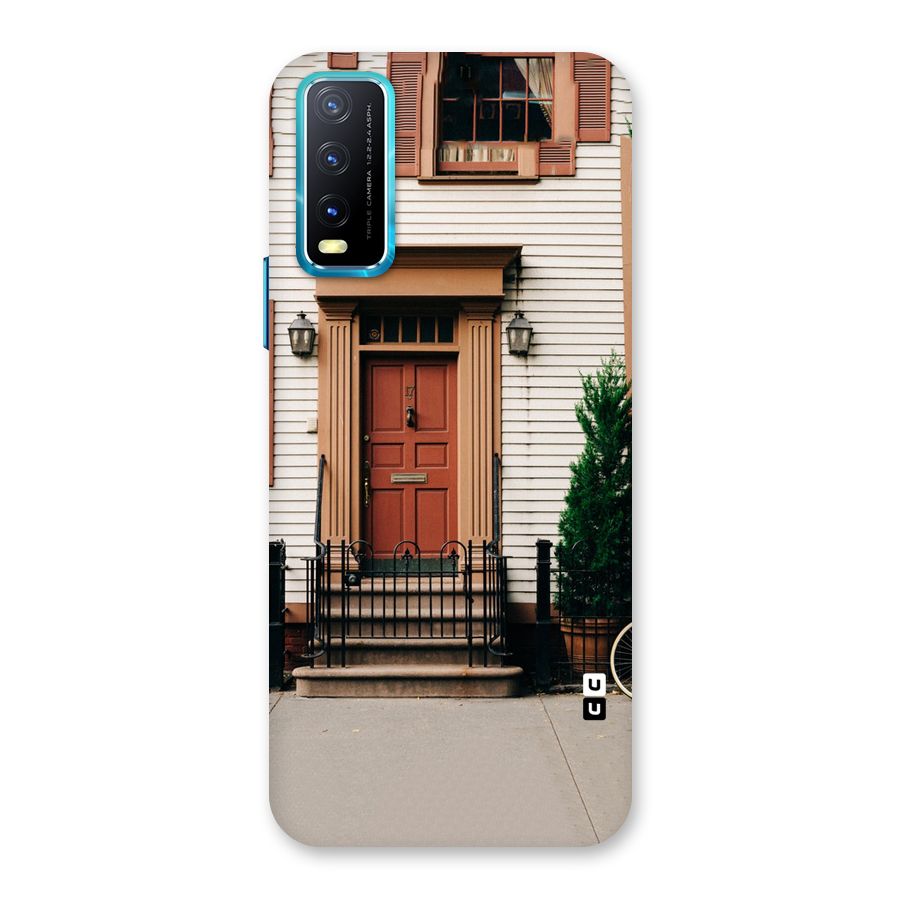 Pretty Orange Door Back Case for Vivo Y20A