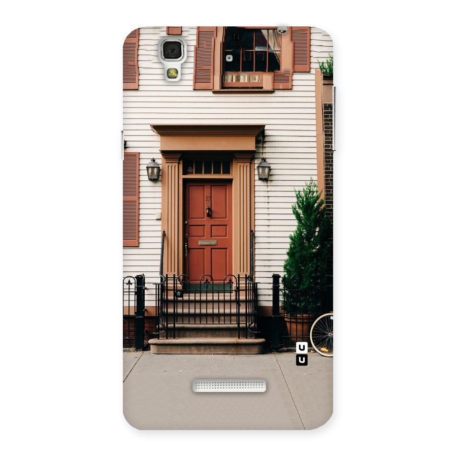 Pretty Orange Door Back Case for YU Yureka Plus