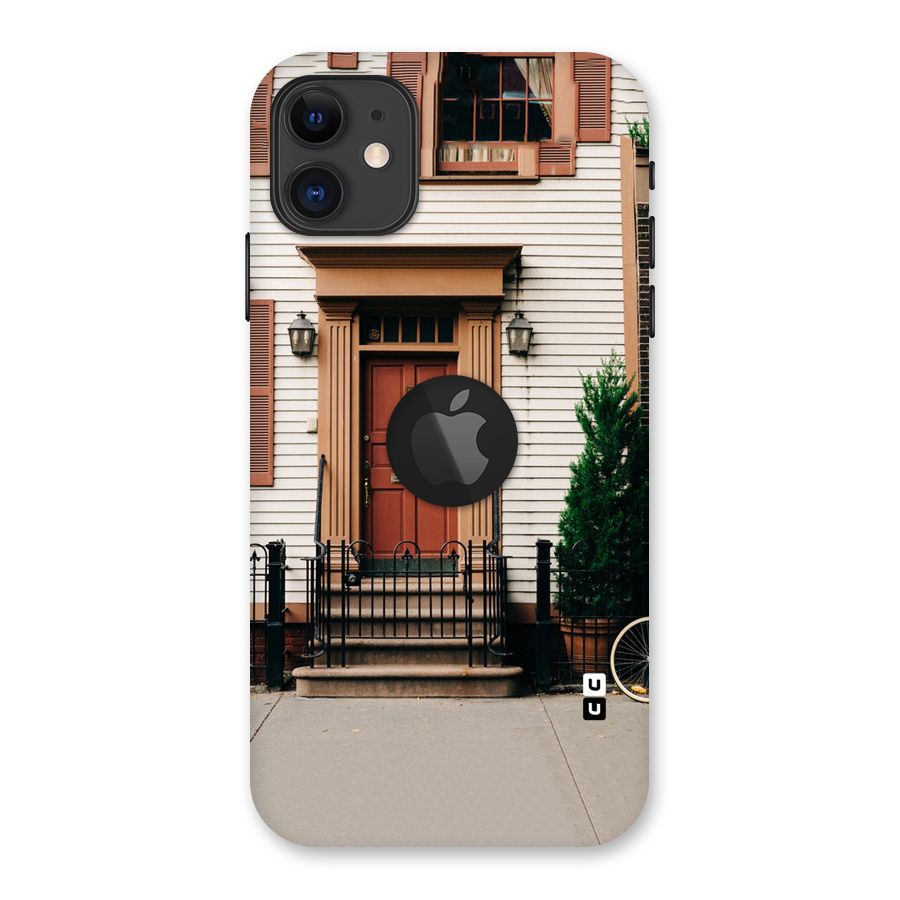 Pretty Orange Door Back Case for iPhone 11 Logo Cut