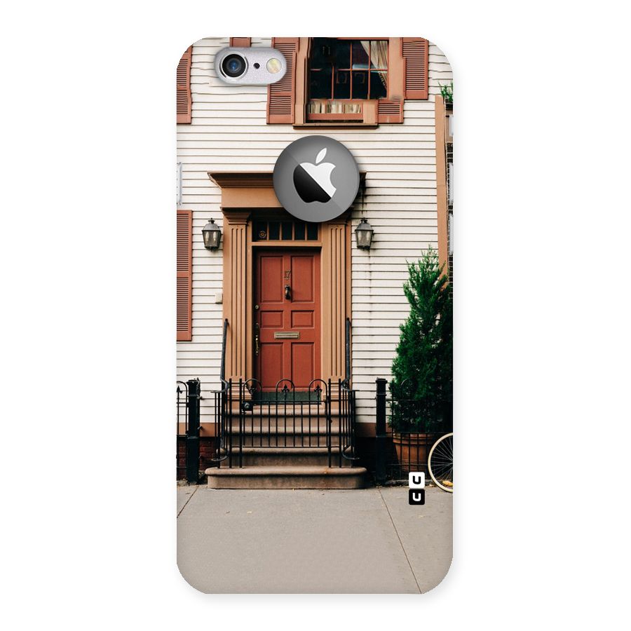 Pretty Orange Door Back Case for iPhone 6 Logo Cut