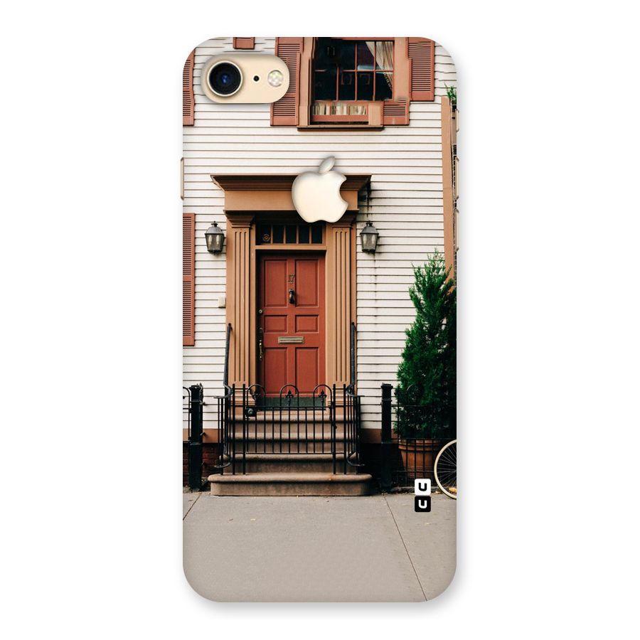 Pretty Orange Door Back Case for iPhone 7 Apple Cut