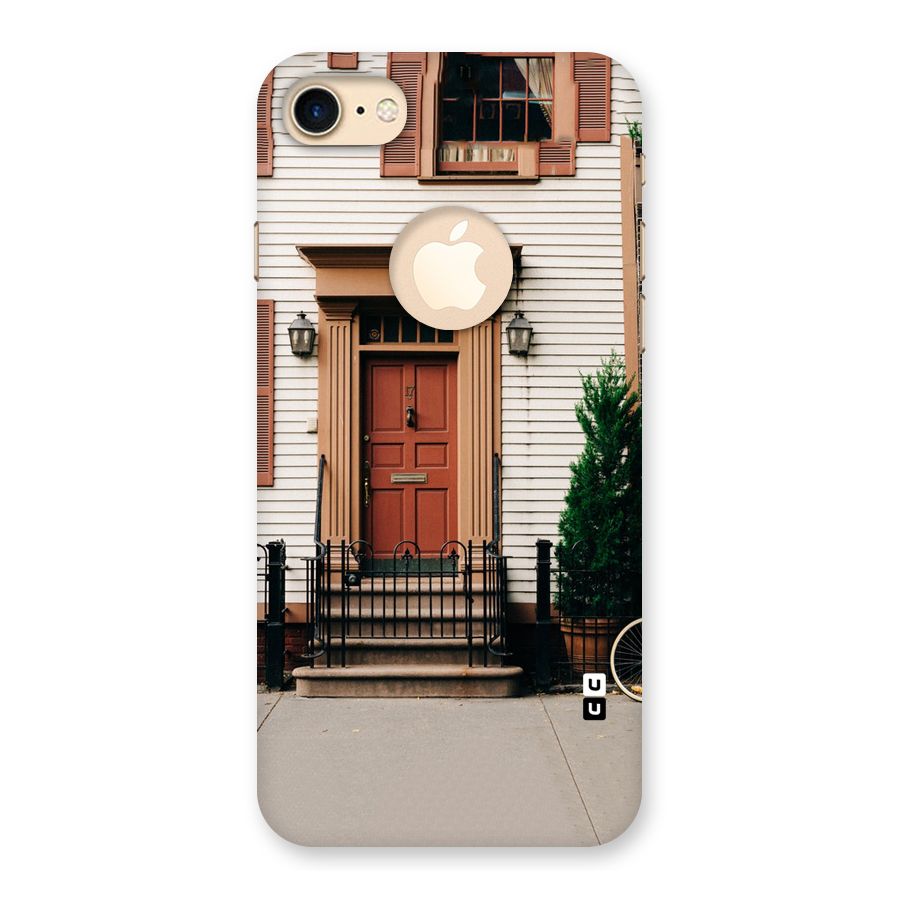 Pretty Orange Door Back Case for iPhone 7 Logo Cut
