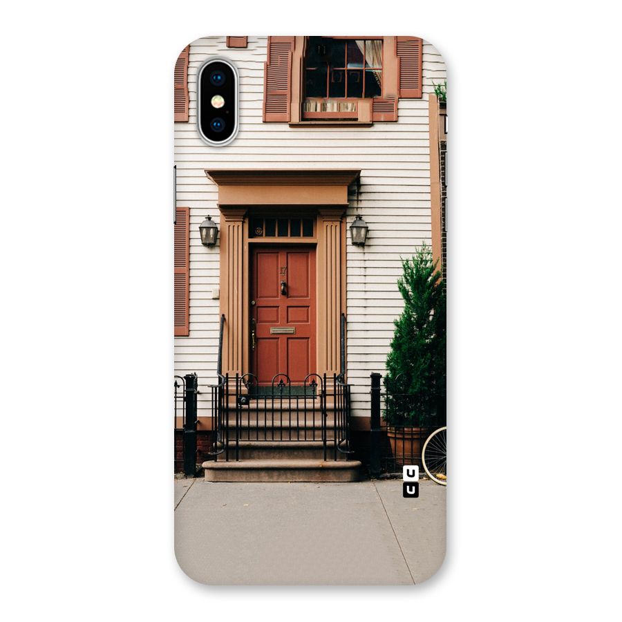 Pretty Orange Door Back Case for iPhone X