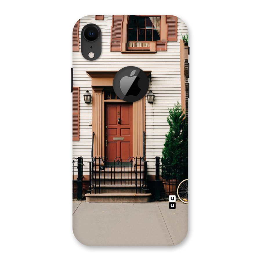 Pretty Orange Door Back Case for iPhone XR Logo Cut