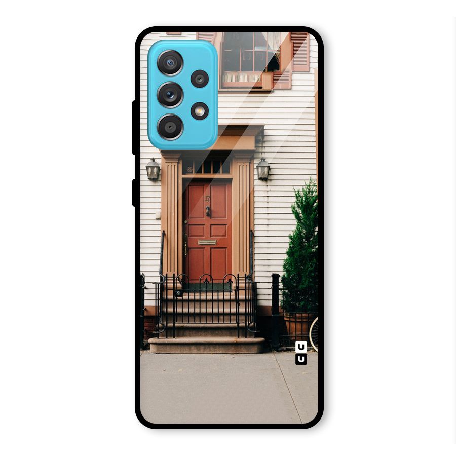 Pretty Orange Door Glass Back Case for Galaxy A52s 5G