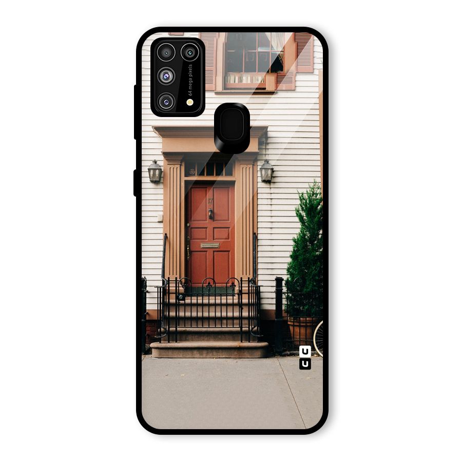 Pretty Orange Door Glass Back Case for Galaxy M31