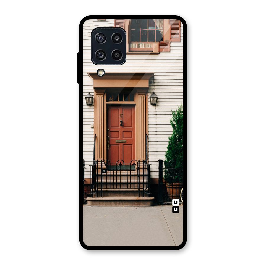 Pretty Orange Door Glass Back Case for Galaxy M32