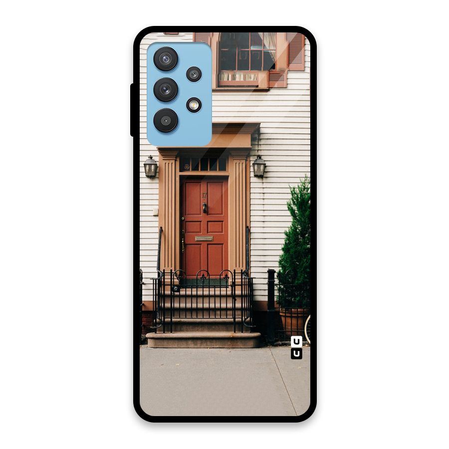 Pretty Orange Door Glass Back Case for Galaxy M32 5G