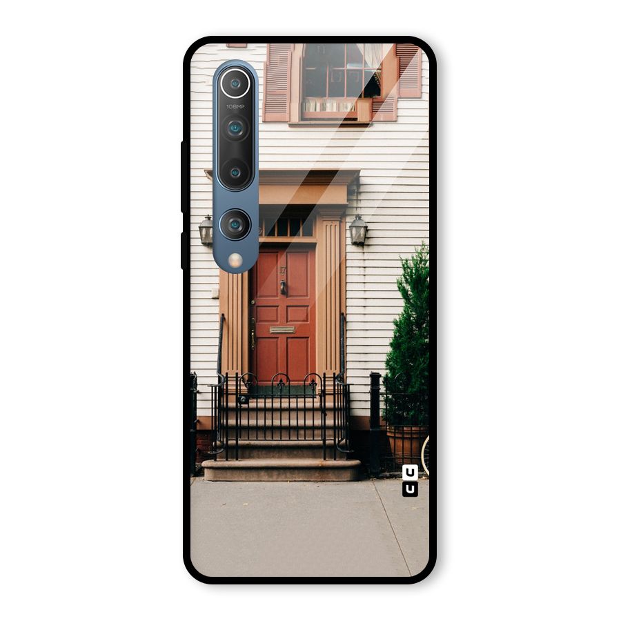 Pretty Orange Door Glass Back Case for Mi 10