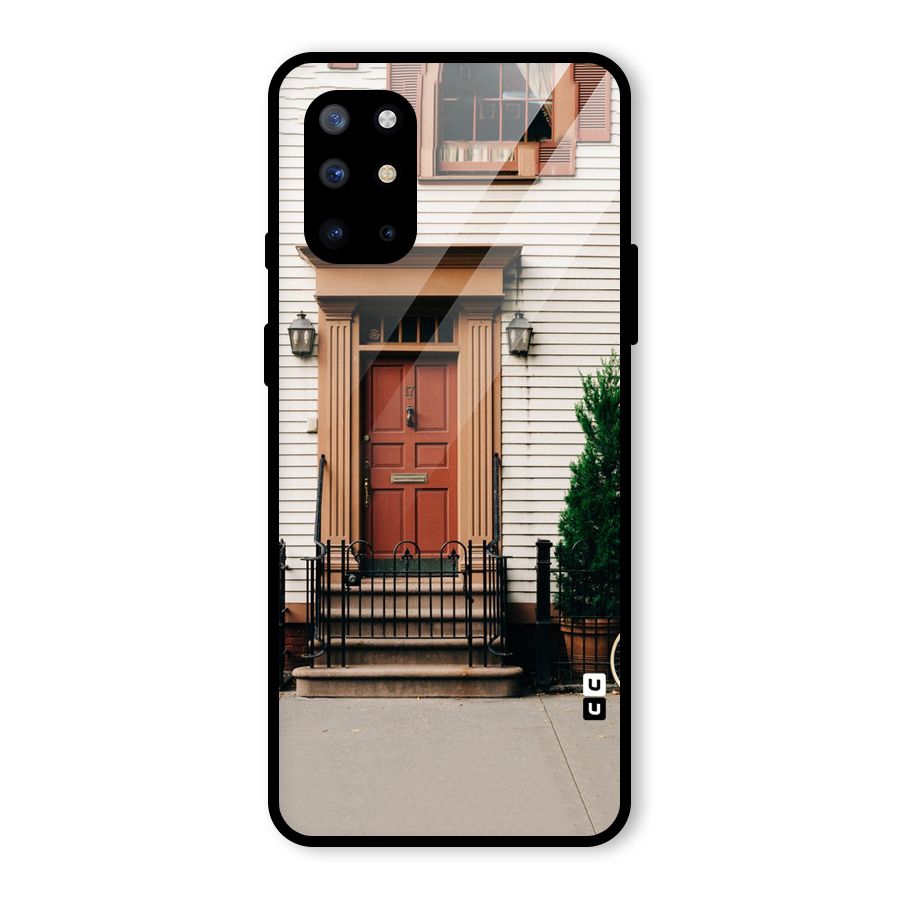 Pretty Orange Door Glass Back Case for OnePlus 8T