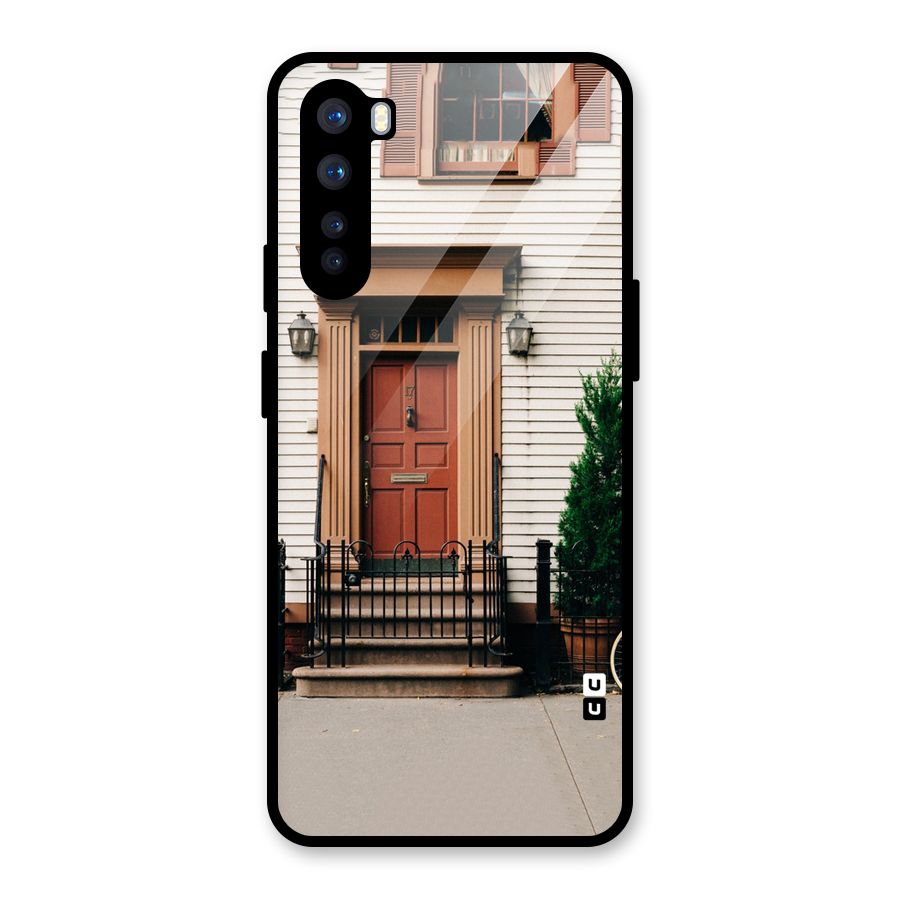 Pretty Orange Door Glass Back Case for OnePlus Nord