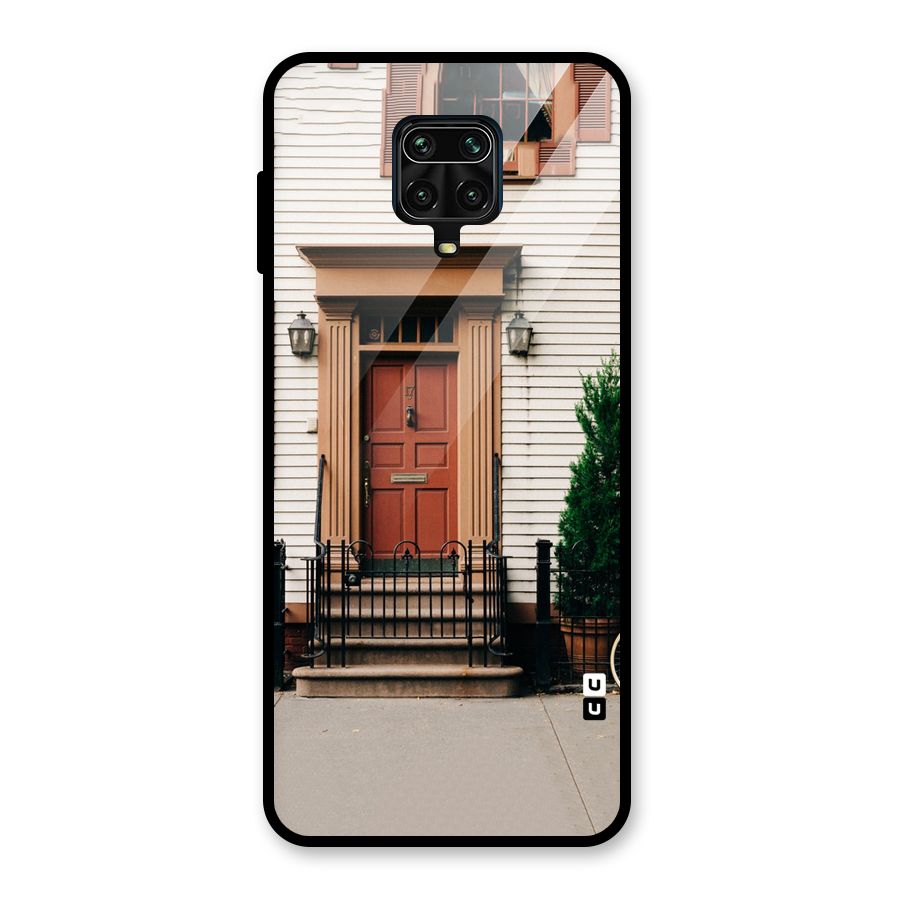 Pretty Orange Door Glass Back Case for Poco M2 Pro